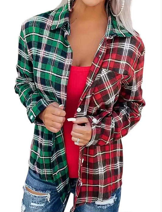 Double Color Plaid Shirt