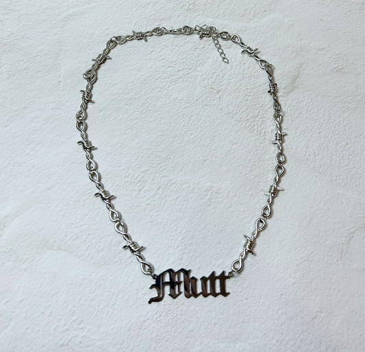 Mutt Barb Wire  Necklace