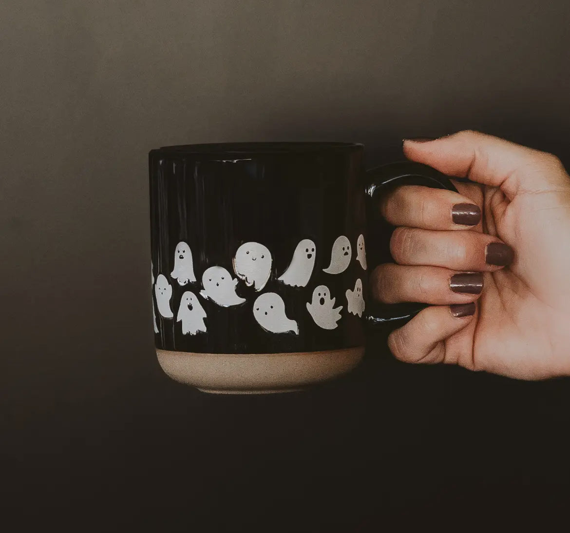 Ghost Pattern Stoneware Mug