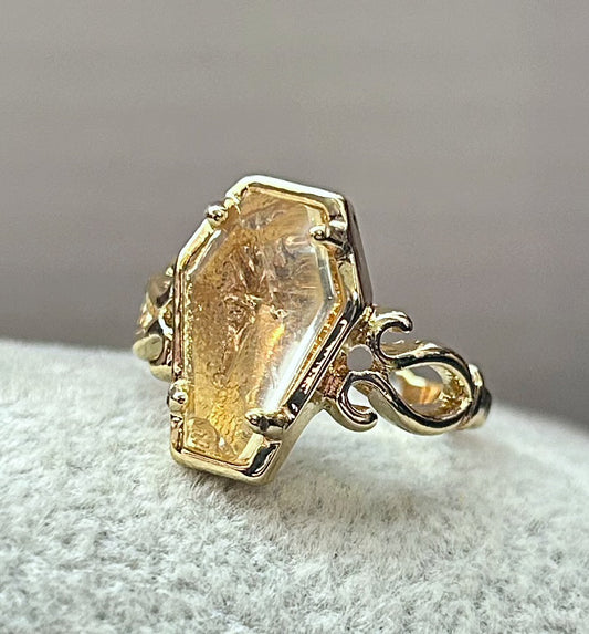Coffin Ring- Golden