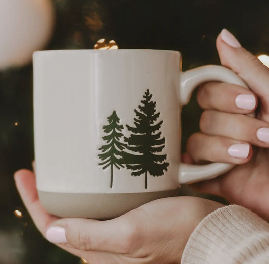 Green Trees Stoneware Mug