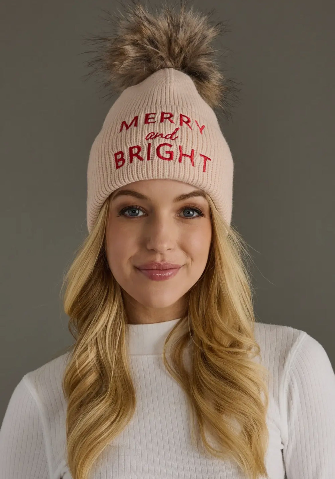 Merry And Bright Pom Beanie