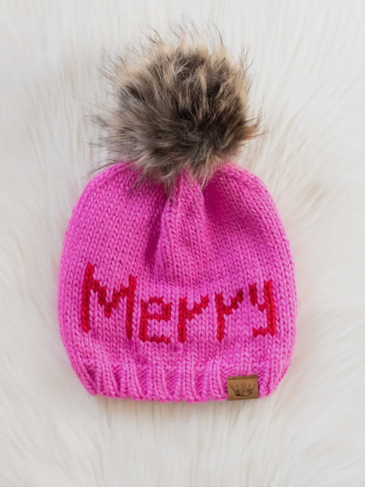 Pink Merry Pom Beanie