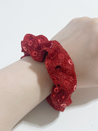 Shimmer scrunchies set of 2