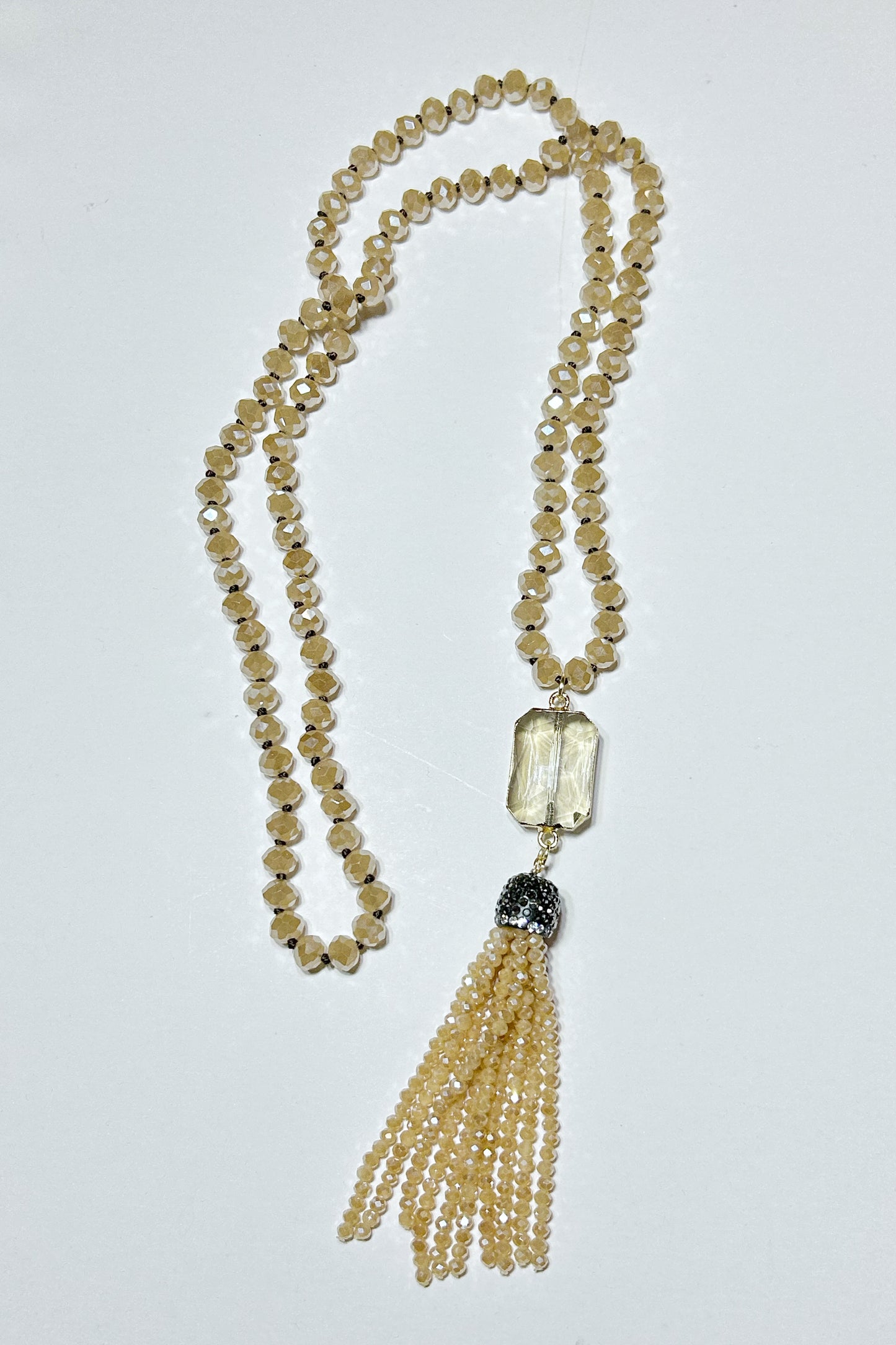 Boho Tassel Necklace: Gold