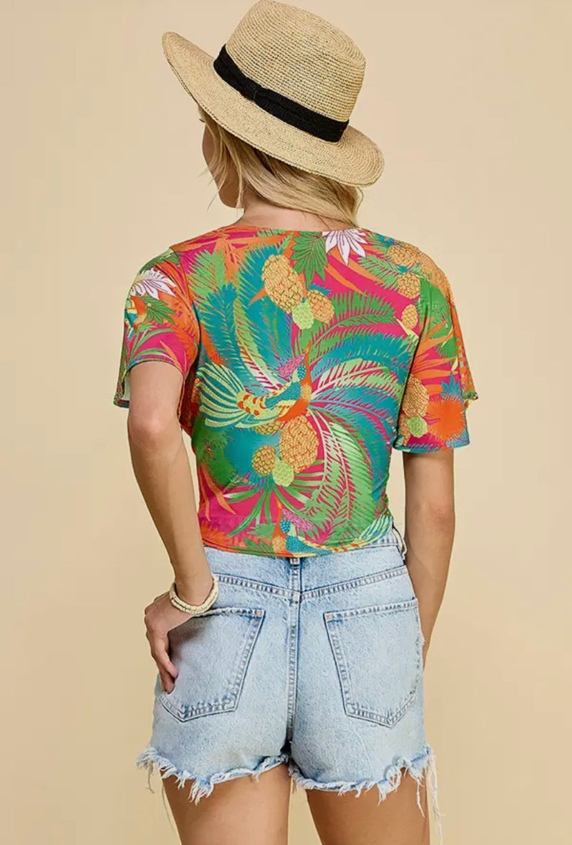 Tropical Gal Crop Top