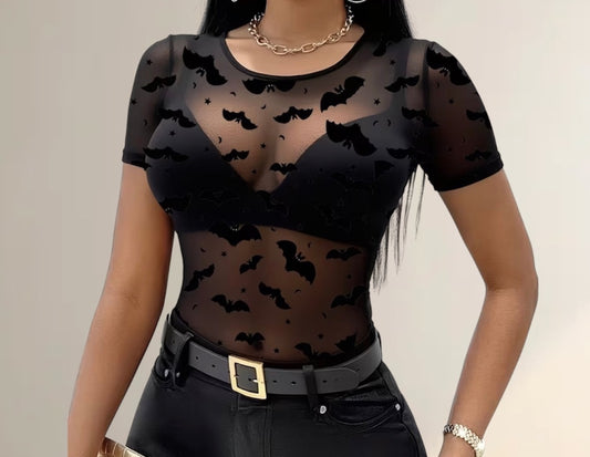 Bat Mesh Top