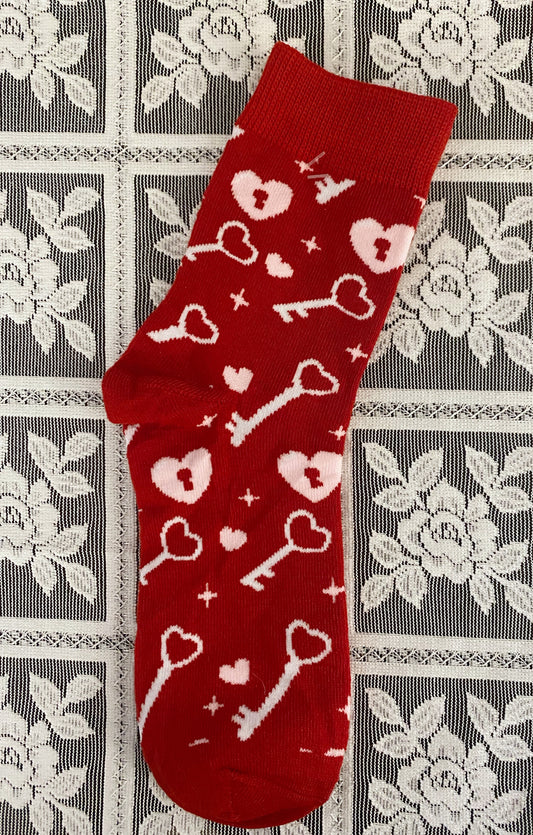 Hearts and locks Socks