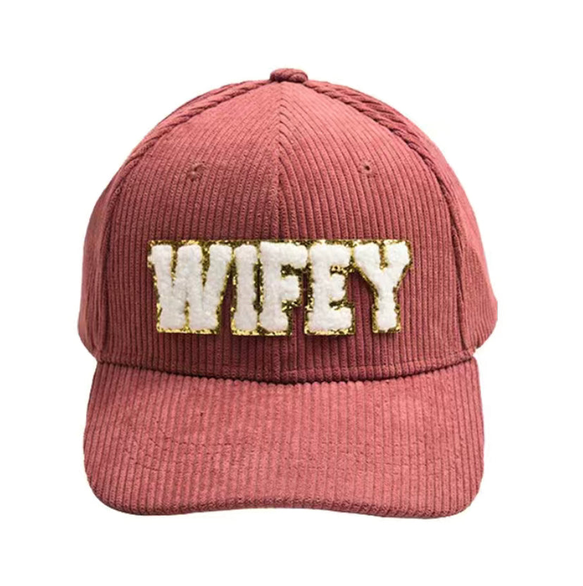 Wifey Patch Hat: peach