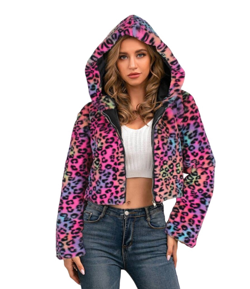 Sassy Leopard Cropped Jacket