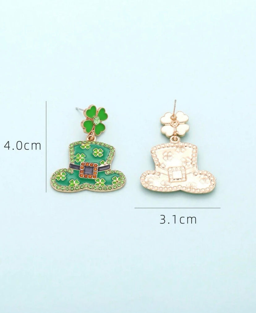 Lucky Hat St Patrick’s Day Hat earrings