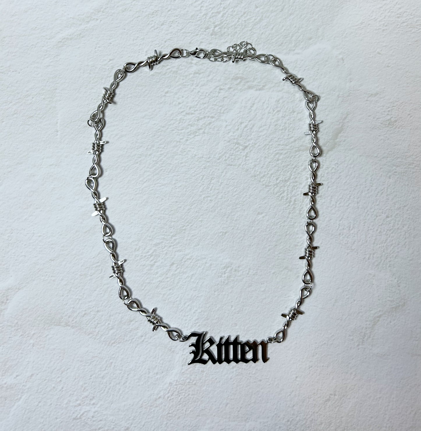 Kitten Barb Wire  Necklace
