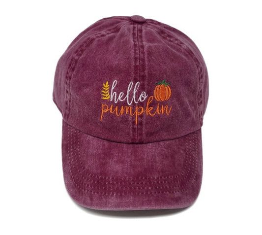 Hello pumpkin hat
