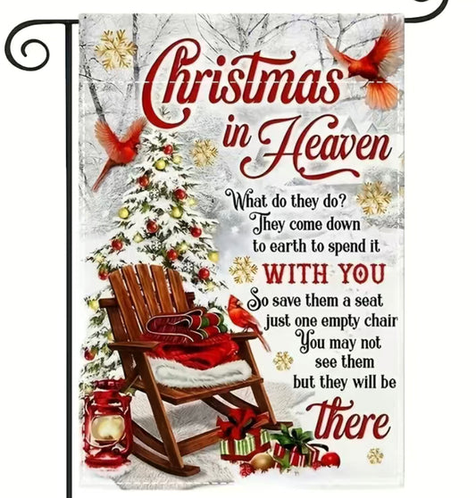 Christmas In Heaven Garden Flag