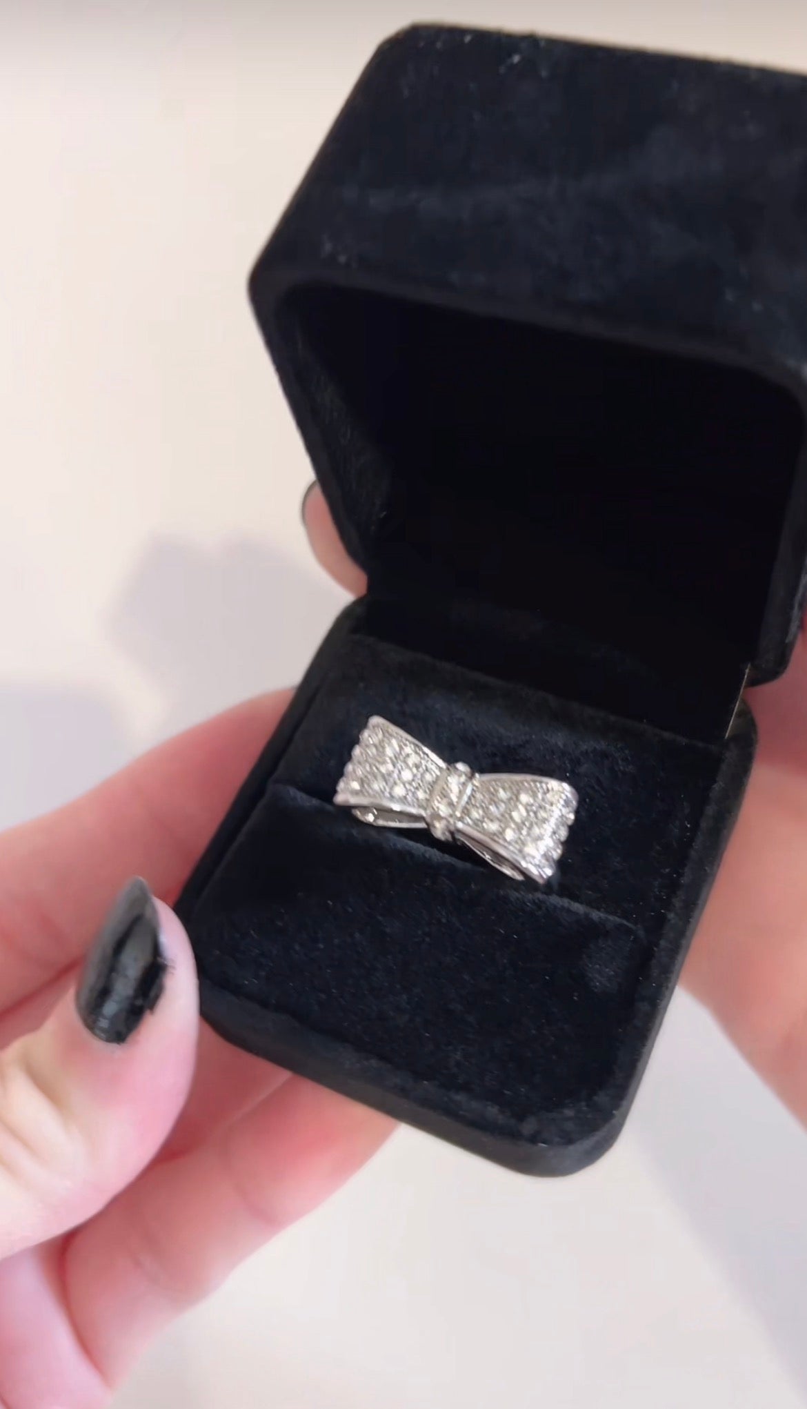 Rhinestone Bow Ring