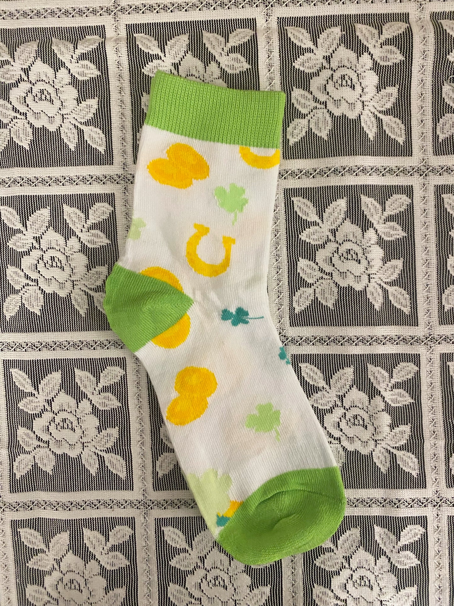 Clover and horse shoes socks
