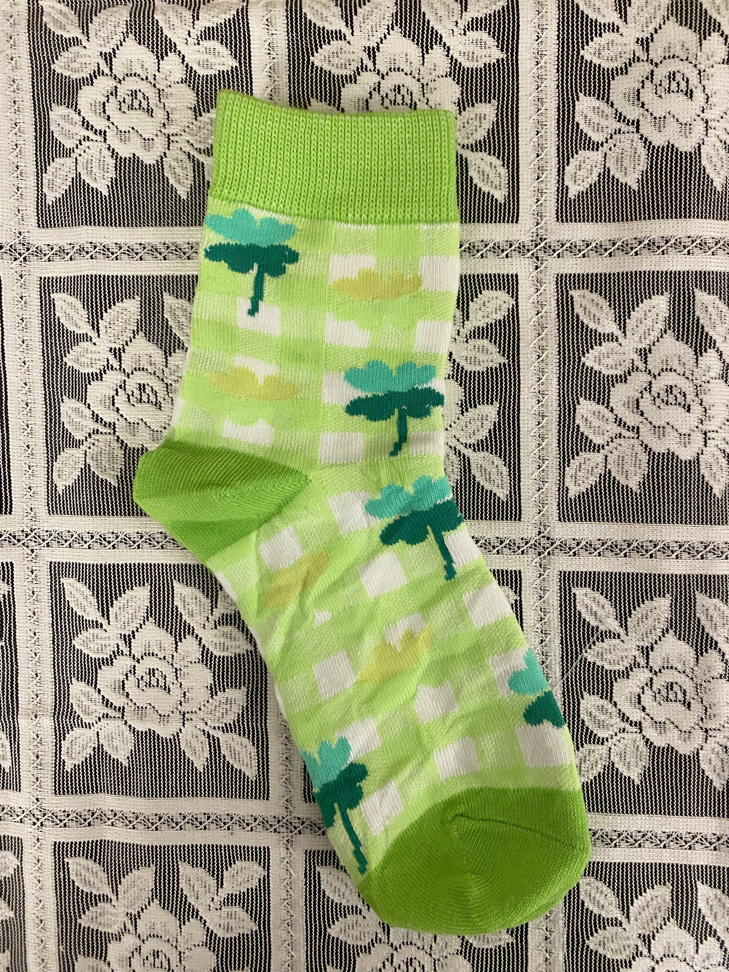 Plaid Clover Socks