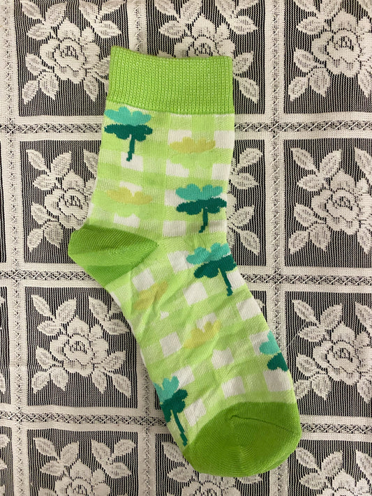 Plaid Clover Socks