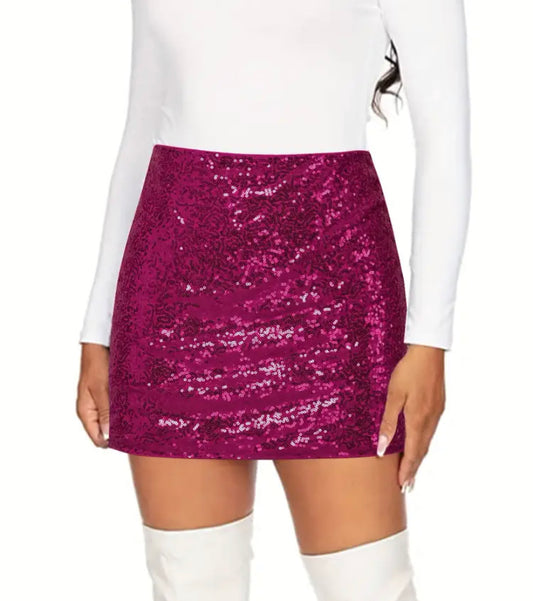 Rockin Pink sequin skirt