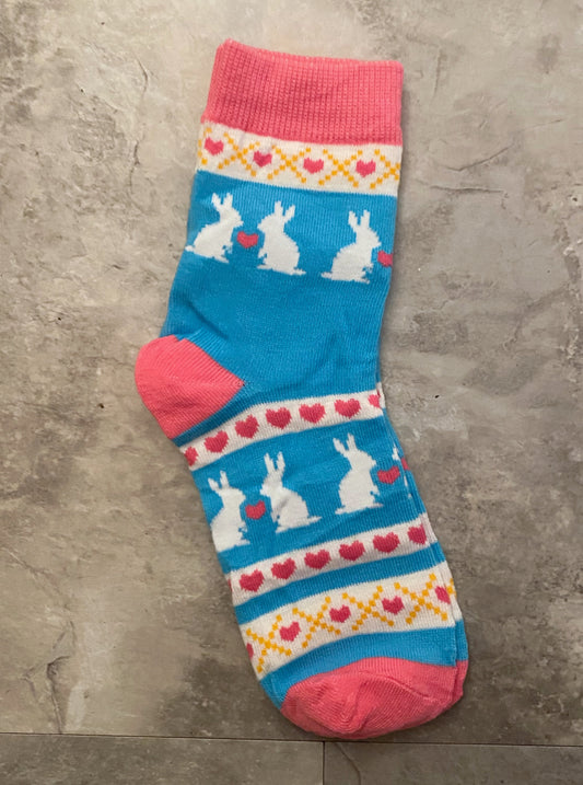 Bunnies and Hearts Socks