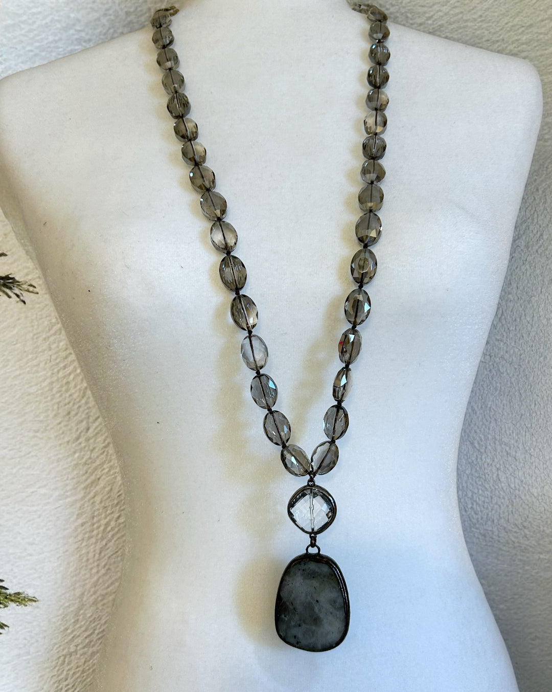 Boho Stone Pendant Necklace