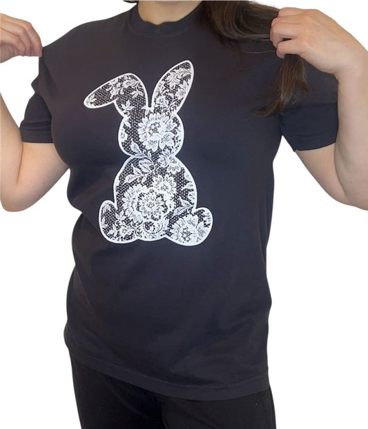 Lace Bunny Graphic Tee