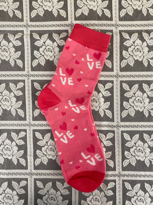 Hot Pink Love Socks
