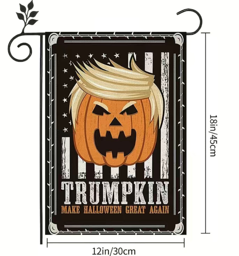 Trumpkin Halloween Garden Flag