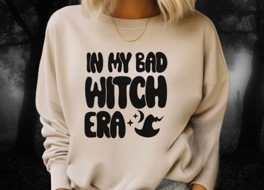  Bad Witch, Sweatshirt, Enchantment, Dark fashion, Witchy vibes, Mystical, Statement piece, Spellbinding, Gothic, Occult, Allure, Bewitching, Elegance, Comfort, Witchcraft, Mysterious, Magical, Urban fashion, Edgy style, Unique design