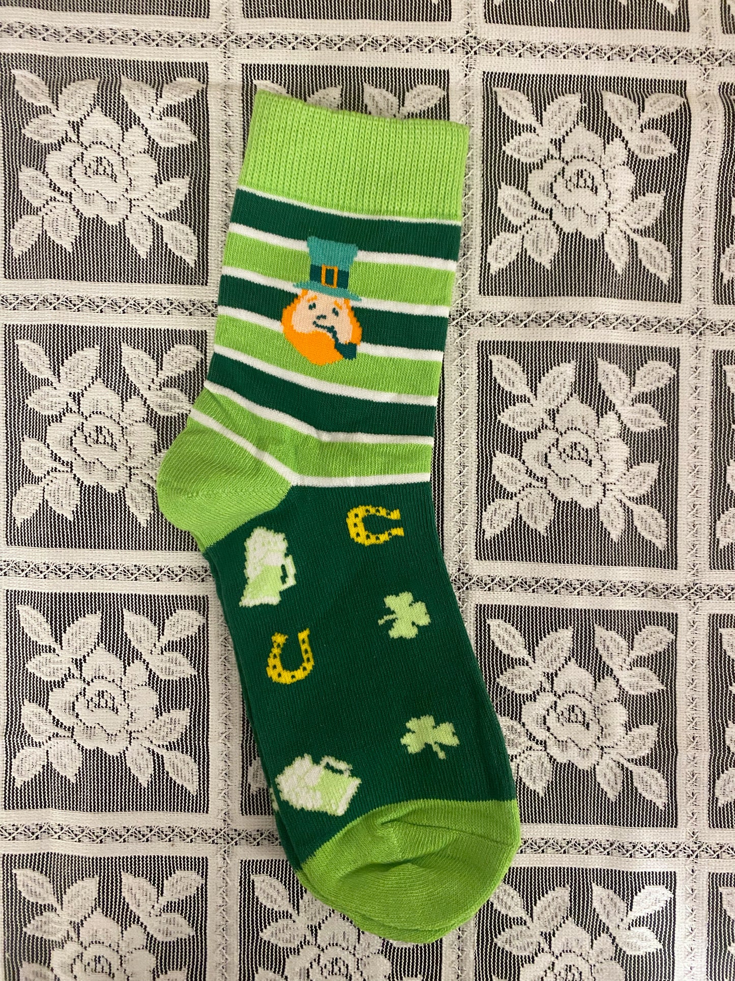 Green Lucky Leprechaun Socks