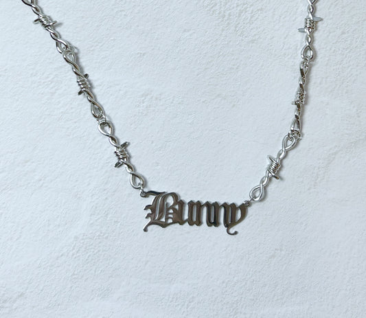 Bunny Barb Wire Necklace
