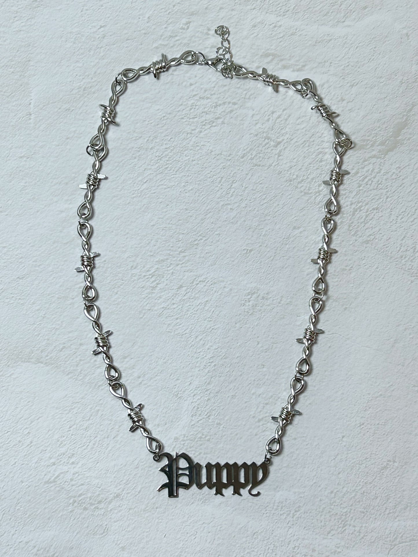 Puppy Barb Wire  Necklace