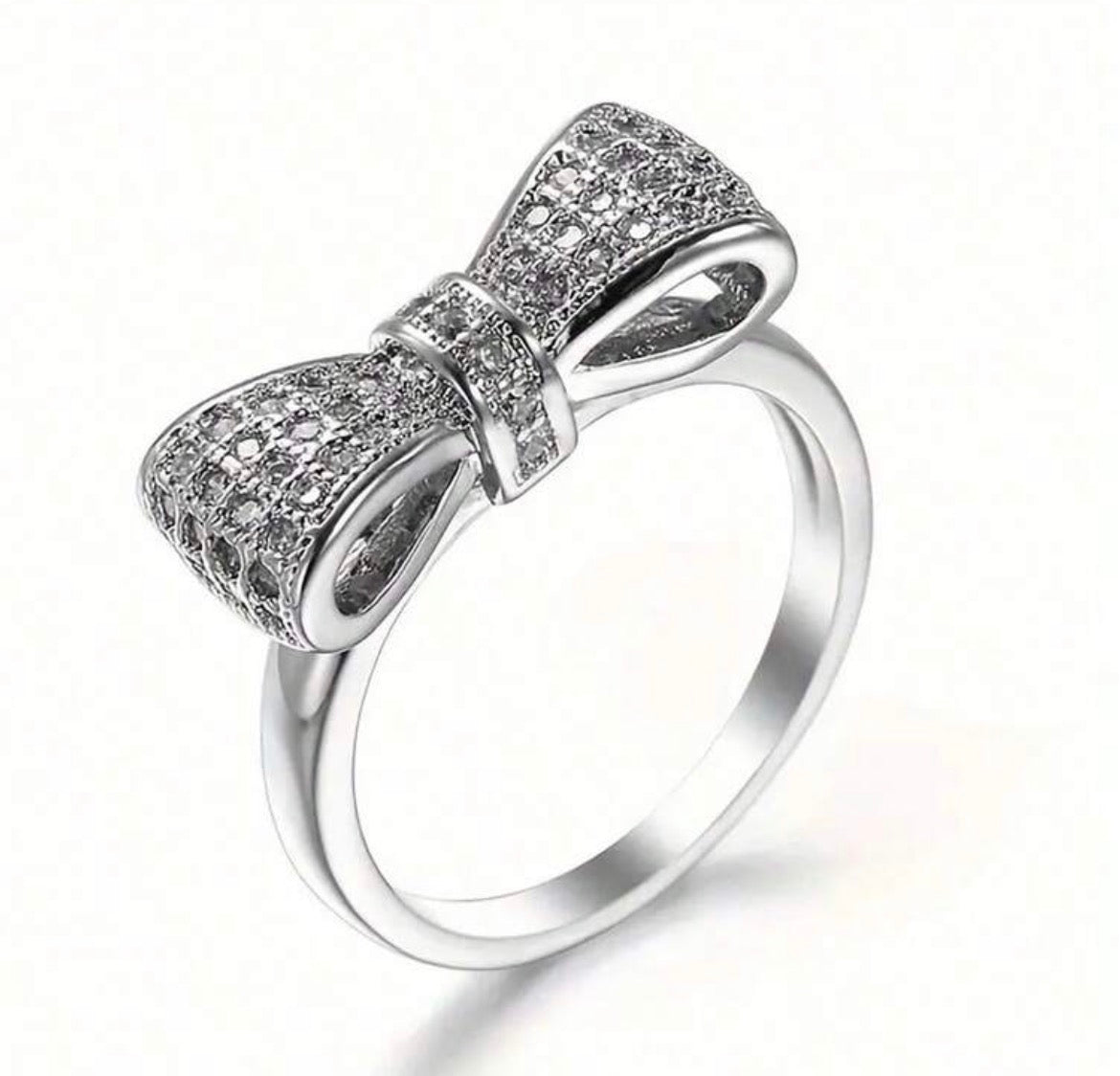 Rhinestone Bow Ring