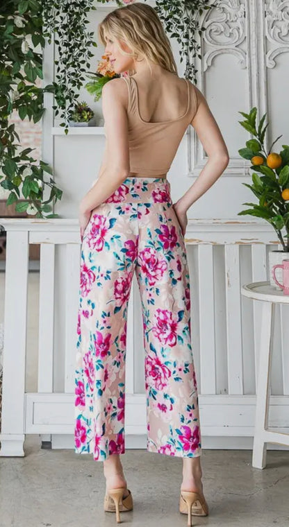Fabulous Floral Culottes Pants