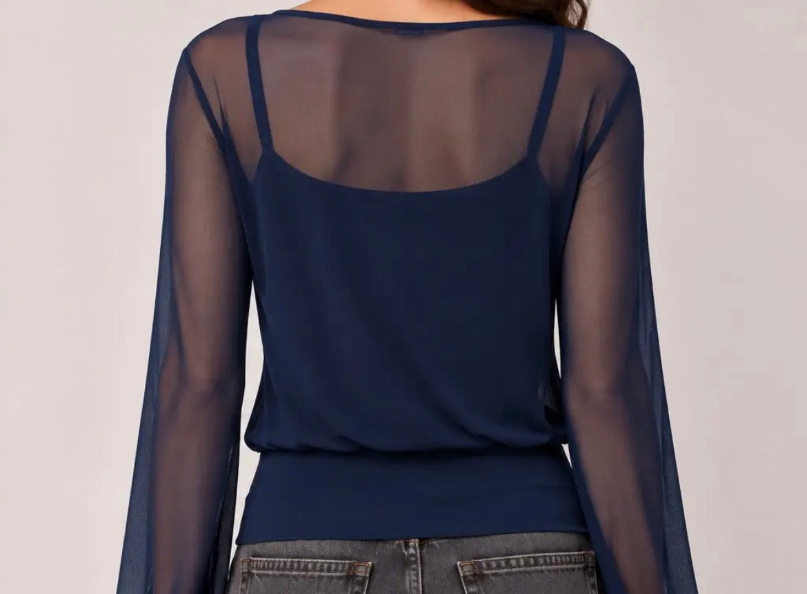 Bell Sleeve Top Wiith Cami Tank Y2K Style