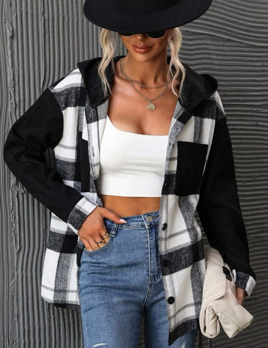 Happy in Plaid Jacket