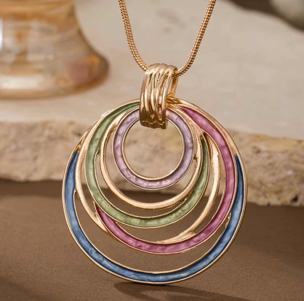 Circular Boho Colorful Necklace