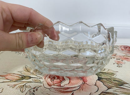 Glass bowl with ridges
