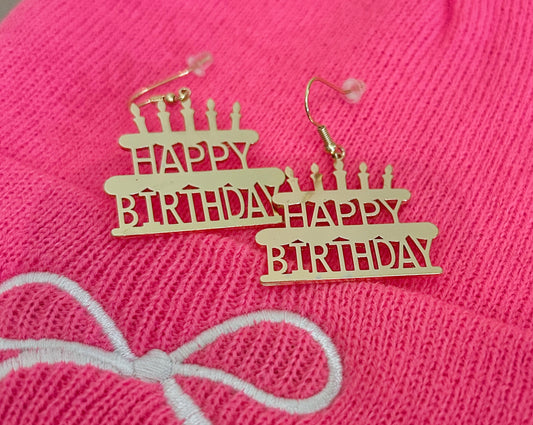 Happy Birthday Cake Earrings