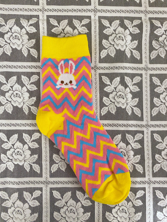 Cute Bunny Zigzag socks