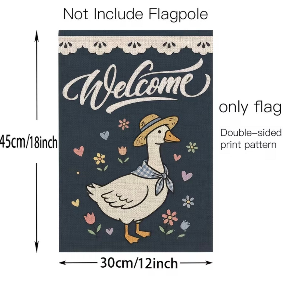 Goose Welcome Garden Flag