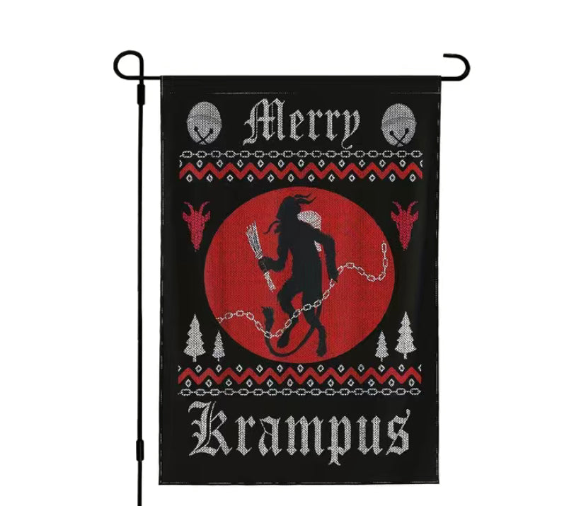 Merry Krampus Garden Flag