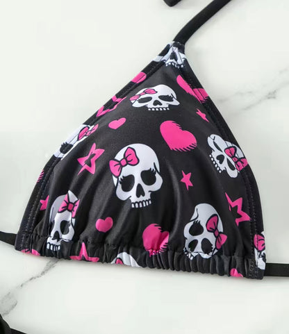 Skull Hearts bikini set
