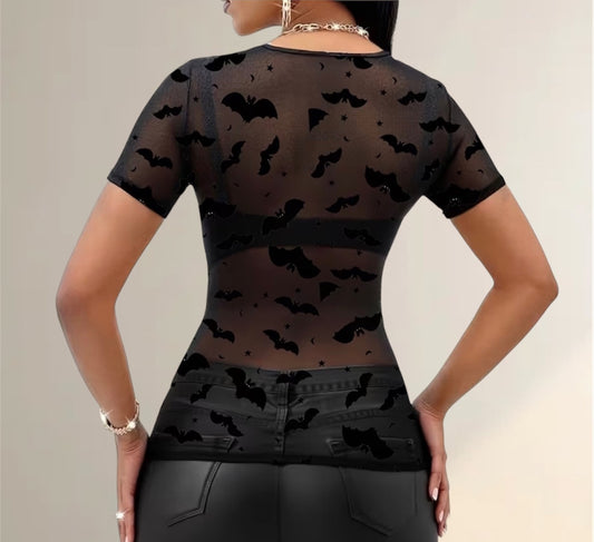 Bat Mesh Top