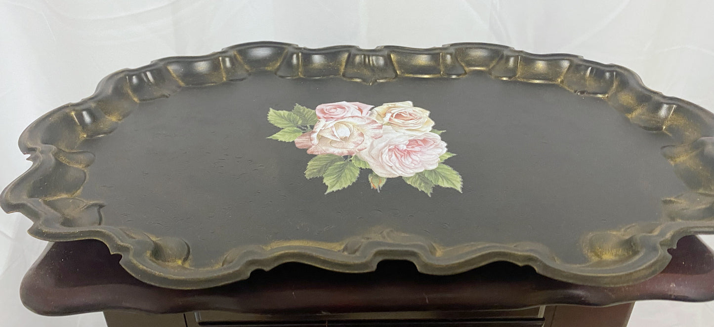 Large Metal Vintage Platter