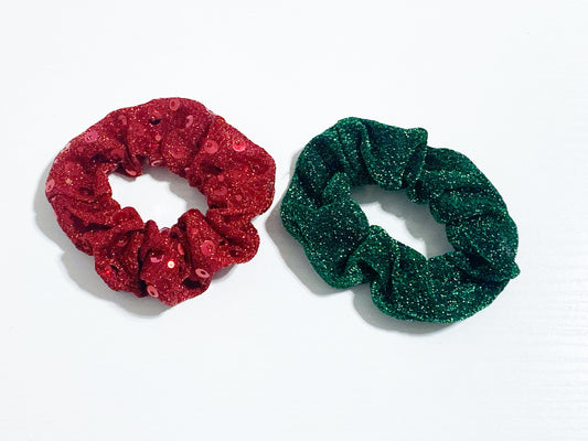 Shimmer scrunchies set of 2