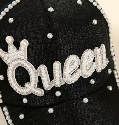 Queen Faux Pearl Hat