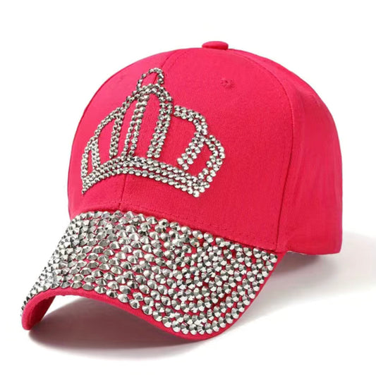 Pink Crown Bling Hat