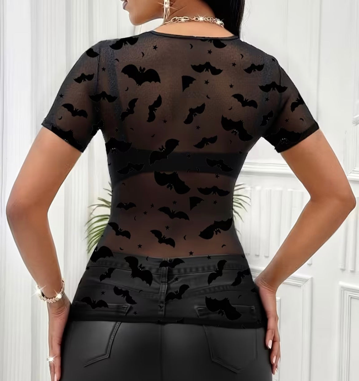 Bat Mesh Top