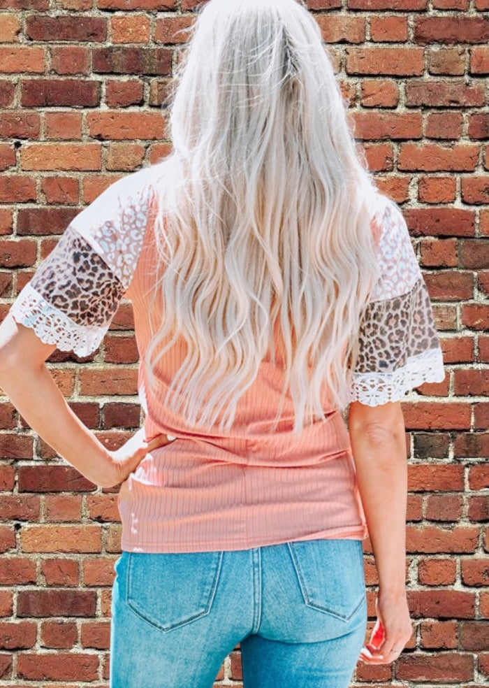 Peaches and Lace Blouse
